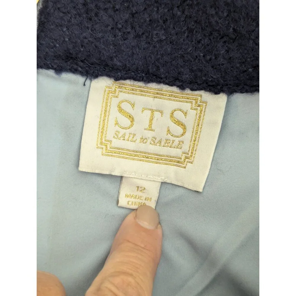 STS Sail To Sable Skirt Size 12 Mini Skirt Navy Blue Academia Preppy - Picture 3 of 9